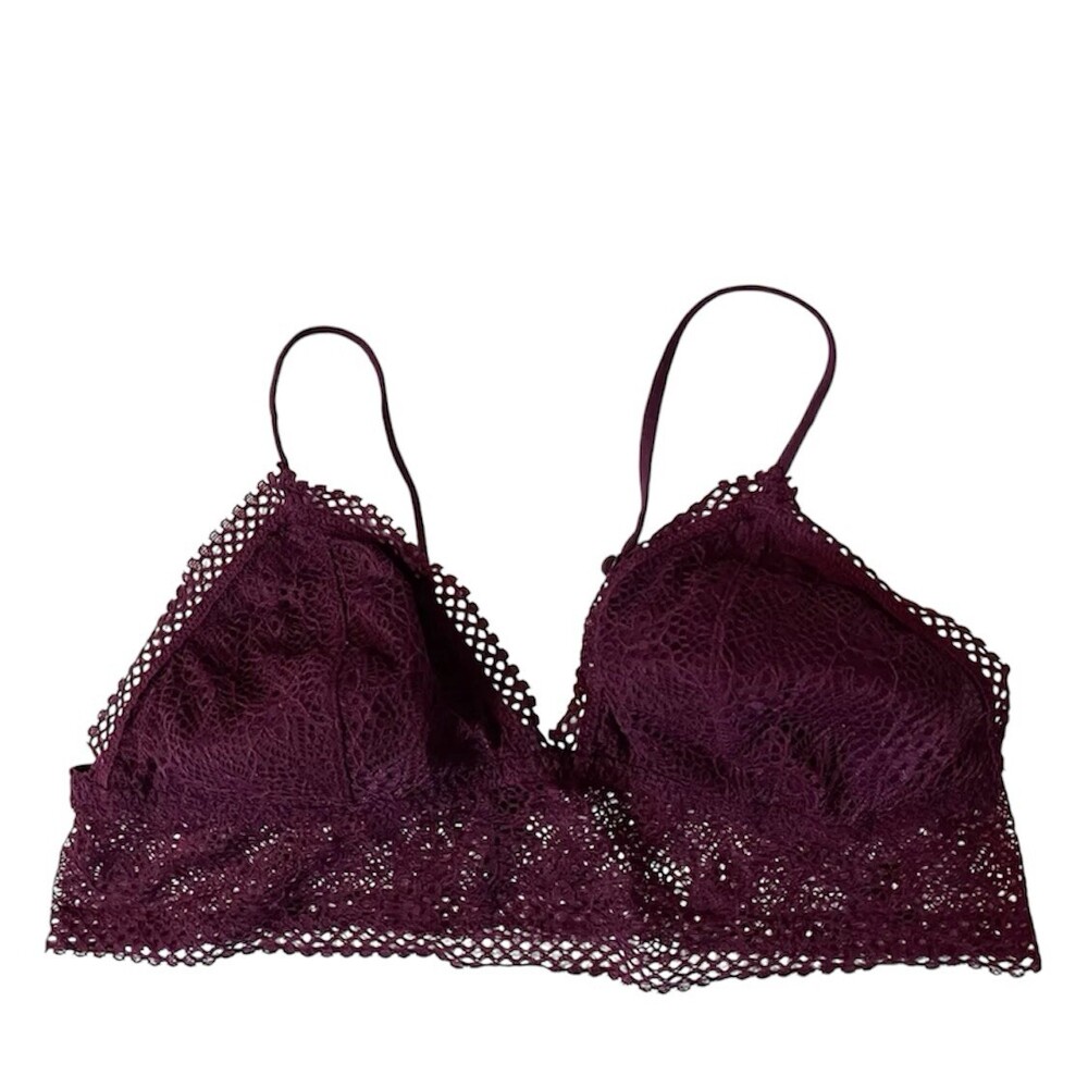 Victoria’s Secret Bra Womens L Dentelle Lace Purple Bralette Workout 2000s Y2K